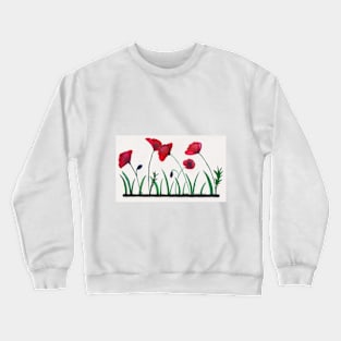 Watercolor - Poppy - Flanders field Crewneck Sweatshirt